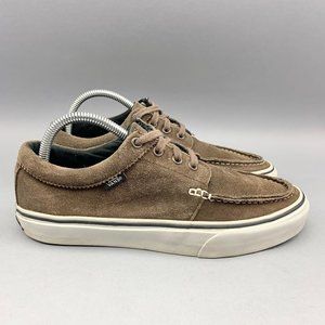 Vans Suede Low Top Casual Sneakers Mens 8 Womens 9.5 Brown White TB5B